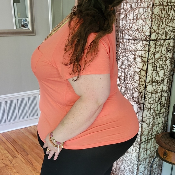 Calvin Klein Pink Pocket Gold Collar Shirt Size 2X - Picture 5 of 9